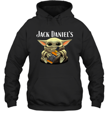 Baby Yoda Hugs Jack Daniel's Bottle Star Wars Shirts Hoodie - PrimaryTee