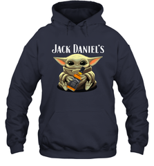 Baby Yoda Hugs Jack Daniel's Bottle Star Wars Shirts Hoodie - PrimaryTee