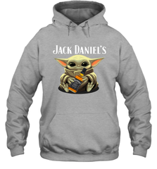 Baby Yoda Hugs Jack Daniel's Bottle Star Wars Shirts Hoodie - PrimaryTee
