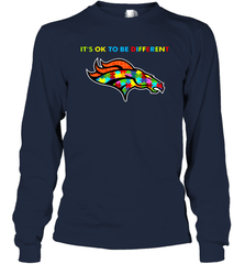 It's Ok To Be Different Denver Broncos Autism Shirt Long Sleeve T-Shirt - PrimaryTee