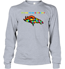 It's Ok To Be Different Denver Broncos Autism Shirt Long Sleeve T-Shirt - PrimaryTee