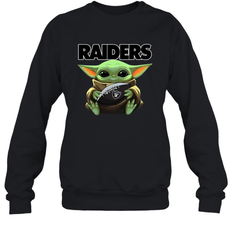 Baby Yoda Loves The Oakland Raiders Star Wars NFL Shirts Sweatshirt - PrimaryTee