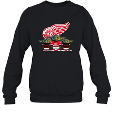 Detroit Red Wings Star Wars Logo Baby Yoda Sweatshirt - PrimaryTee