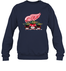 Detroit Red Wings Star Wars Logo Baby Yoda Sweatshirt - PrimaryTee
