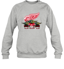 Detroit Red Wings Star Wars Logo Baby Yoda Sweatshirt - PrimaryTee