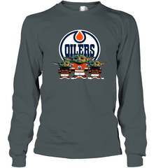 Edmonton Oilers Star Wars Logo Baby Yoda Long Sleeve T-Shirt - PrimaryTee