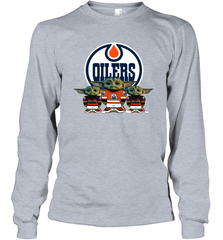 Edmonton Oilers Star Wars Logo Baby Yoda Long Sleeve T-Shirt - PrimaryTee