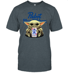 Baby Yoda Hugs Pabst Blue Ribbon Beer Can Star Wars Shirts Men's T-Shirt - PrimaryTee