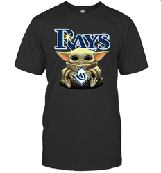 Baby Yoda Hugs The Tampa Bay Rays Shirts Men's T-Shirt - PrimaryTee