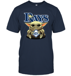 Baby Yoda Hugs The Tampa Bay Rays Shirts Men's T-Shirt - PrimaryTee