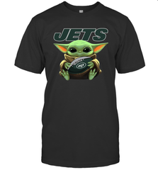 Baby Yoda Loves The New York Jets Star Wars NFL Shirts Men's T-Shirt - PrimaryTee