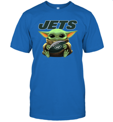 Baby Yoda Loves The New York Jets Star Wars NFL Shirts Men's T-Shirt - PrimaryTee