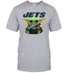Baby Yoda Loves The New York Jets Star Wars NFL Shirts Men's T-Shirt - PrimaryTee