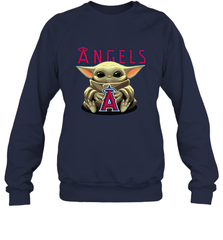 Baby Yoda Hugs The Los Angeles Angels Shirts Sweatshirt - PrimaryTee