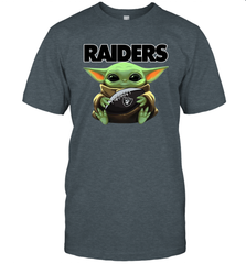 Baby Yoda Loves The Oakland Raiders Star Wars NFL Shirts Men's T-Shirt - PrimaryTee