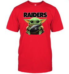 Baby Yoda Loves The Oakland Raiders Star Wars NFL Shirts Men's T-Shirt - PrimaryTee