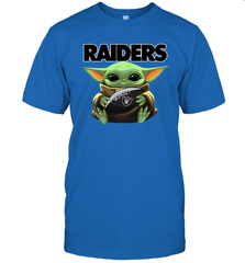 Baby Yoda Loves The Oakland Raiders Star Wars NFL Shirts Men's T-Shirt - PrimaryTee