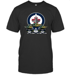 Winnipeg Jets Star Wars Logo Baby Yoda Men's T-Shirt - PrimaryTee