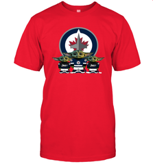 Winnipeg Jets Star Wars Logo Baby Yoda Men's T-Shirt - PrimaryTee