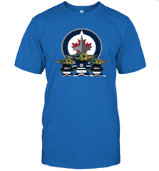 Winnipeg Jets Star Wars Logo Baby Yoda Men's T-Shirt - PrimaryTee