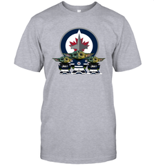 Winnipeg Jets Star Wars Logo Baby Yoda Men's T-Shirt - PrimaryTee