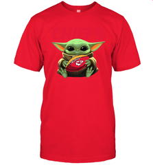 Baby Yoda Loves The Kansas City Chiefs Star Wars NFL Shirts Men's T-Shirt - PrimaryTee