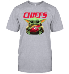 Baby Yoda Loves The Kansas City Chiefs Star Wars NFL Shirts Men's T-Shirt - PrimaryTee