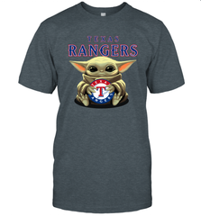 Baby Yoda Hugs The Texas Rangers Shirts Men's T-Shirt - PrimaryTee