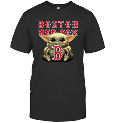 Baby Yoda Hugs The Boston Red Sox Shirts Men's T-Shirt - PrimaryTee