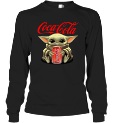 Baby Yoda Hugs Coca Cola Can Star Wars Shirts Long Sleeve T-Shirt - PrimaryTee