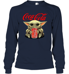 Baby Yoda Hugs Coca Cola Can Star Wars Shirts Long Sleeve T-Shirt - PrimaryTee