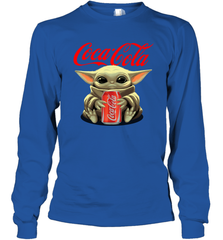 Baby Yoda Hugs Coca Cola Can Star Wars Shirts Long Sleeve T-Shirt - PrimaryTee