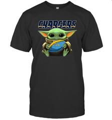 Baby Yoda Loves The Los Angeles Chargers Star Wars NFL Shirts Men's T-Shirt - PrimaryTee