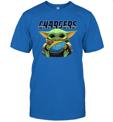 Baby Yoda Loves The Los Angeles Chargers Star Wars NFL Shirts Men's T-Shirt - PrimaryTee