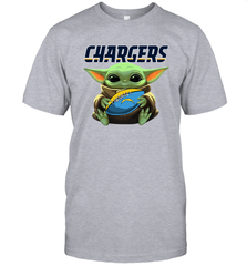 Baby Yoda Loves The Los Angeles Chargers Star Wars NFL Shirts Men's T-Shirt - PrimaryTee