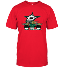 Dallas Stars Star Wars Logo Baby Yoda Men's T-Shirt - PrimaryTee