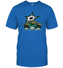 Dallas Stars Star Wars Logo Baby Yoda Men's T-Shirt - PrimaryTee