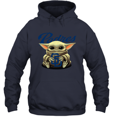 Baby Yoda Hugs The San Diego Padres Shirts Hoodie - PrimaryTee
