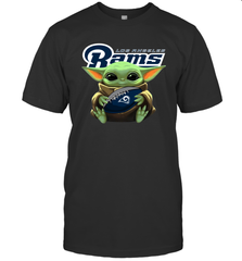 Baby Yoda Loves The Los Angeles Rams Star Wars NFL Shirts Men's T-Shirt - PrimaryTee