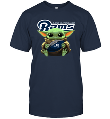 Baby Yoda Loves The Los Angeles Rams Star Wars NFL Shirts Men's T-Shirt - PrimaryTee