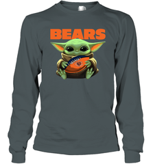 Baby Yoda Loves The Chicago Bears Star Wars NFL Shirts Long Sleeve T-Shirt - PrimaryTee