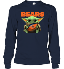Baby Yoda Loves The Chicago Bears Star Wars NFL Shirts Long Sleeve T-Shirt - PrimaryTee