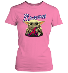 Baby Yoda Hugs The Atlanta Braves Shirts Women's T-Shirt - PrimaryTee