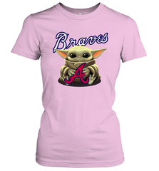 Baby Yoda Hugs The Atlanta Braves Shirts Women's T-Shirt - PrimaryTee