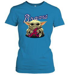 Baby Yoda Hugs The Atlanta Braves Shirts Women's T-Shirt - PrimaryTee