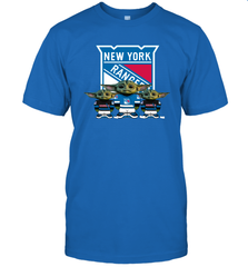 New York Rangers Star Wars Logo Baby Yoda Men's T-Shirt - PrimaryTee