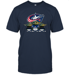Columbus Blue Jackets Star Wars Logo Baby Yoda Men's T-Shirt - PrimaryTee