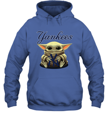 Baby Yoda Hugs The New York Yankees Shirts Hoodie - PrimaryTee