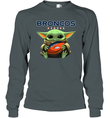 Baby Yoda Loves The Denver Broncos Star Wars NFL Shirts Long Sleeve T-Shirt - PrimaryTee
