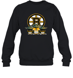 Boston Bruins Star Wars Logo Baby Yoda Sweatshirt - PrimaryTee